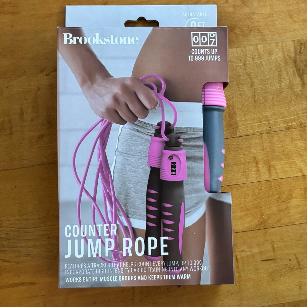 Brookstone Counter Jump Rope For Fitness Counts Up To 999 Jumps NEW
